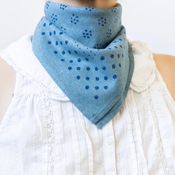 Natural Dye Silk Bandana in Indigo, from Last Chance Textiles