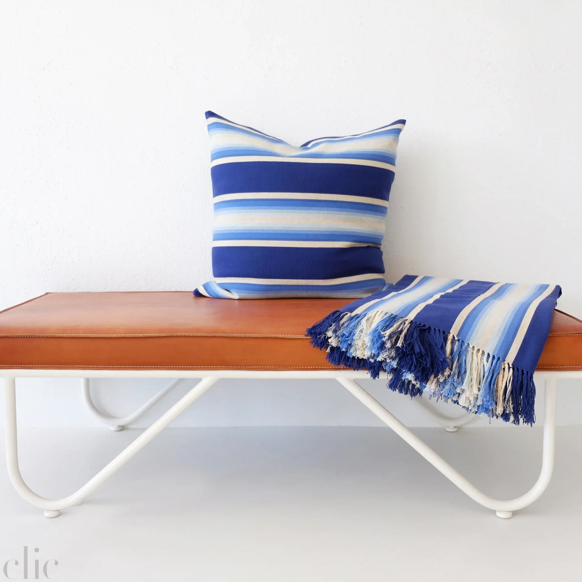 Pillow in Blue Ombre 24" x 24"