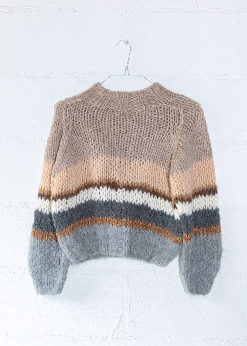 Alpaca Mix Striped Pullover, from Maiami