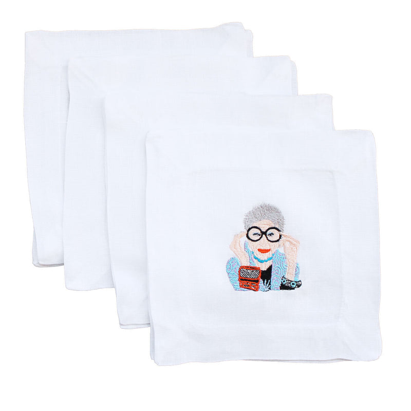 Iris Apfel Cocktail Napkins, from Lettermade