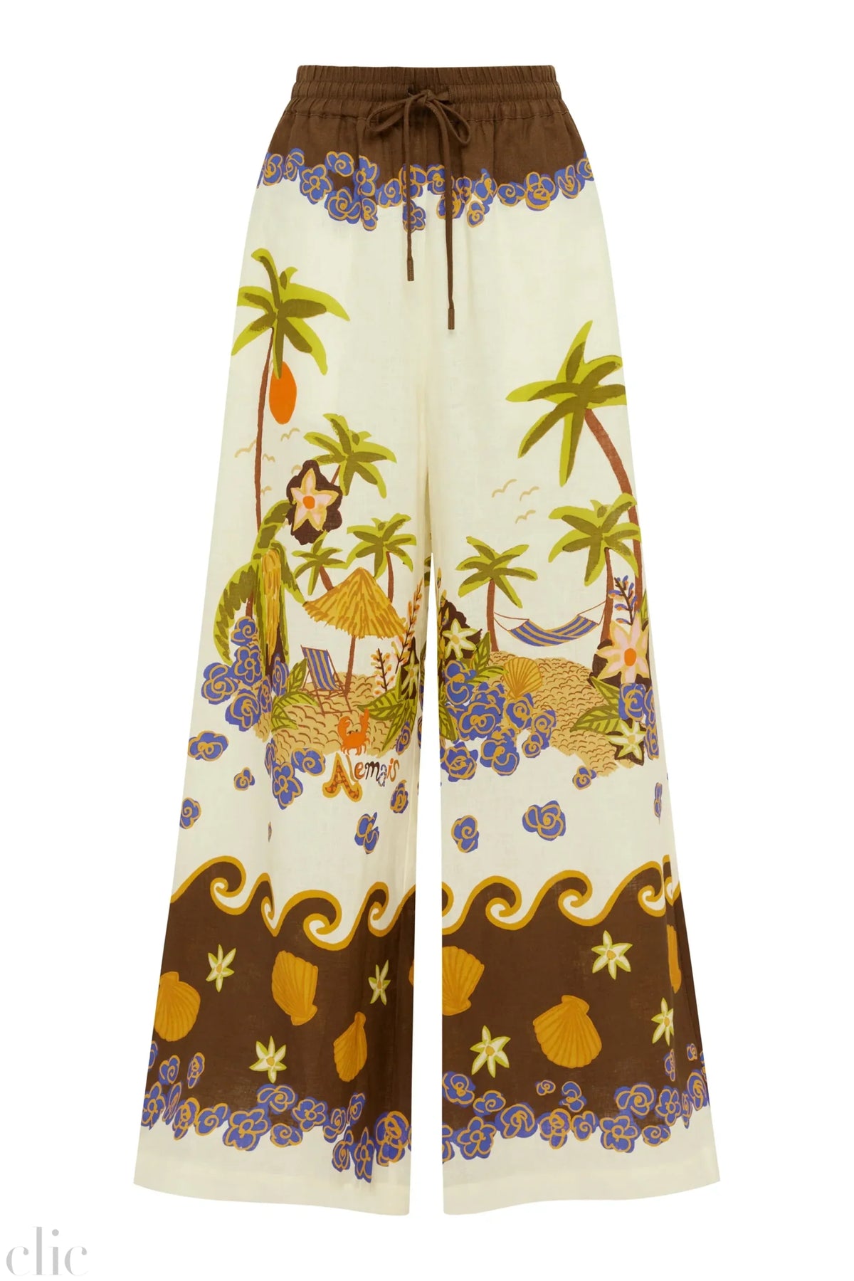 Island Cove Pant in Cream, from Alemais