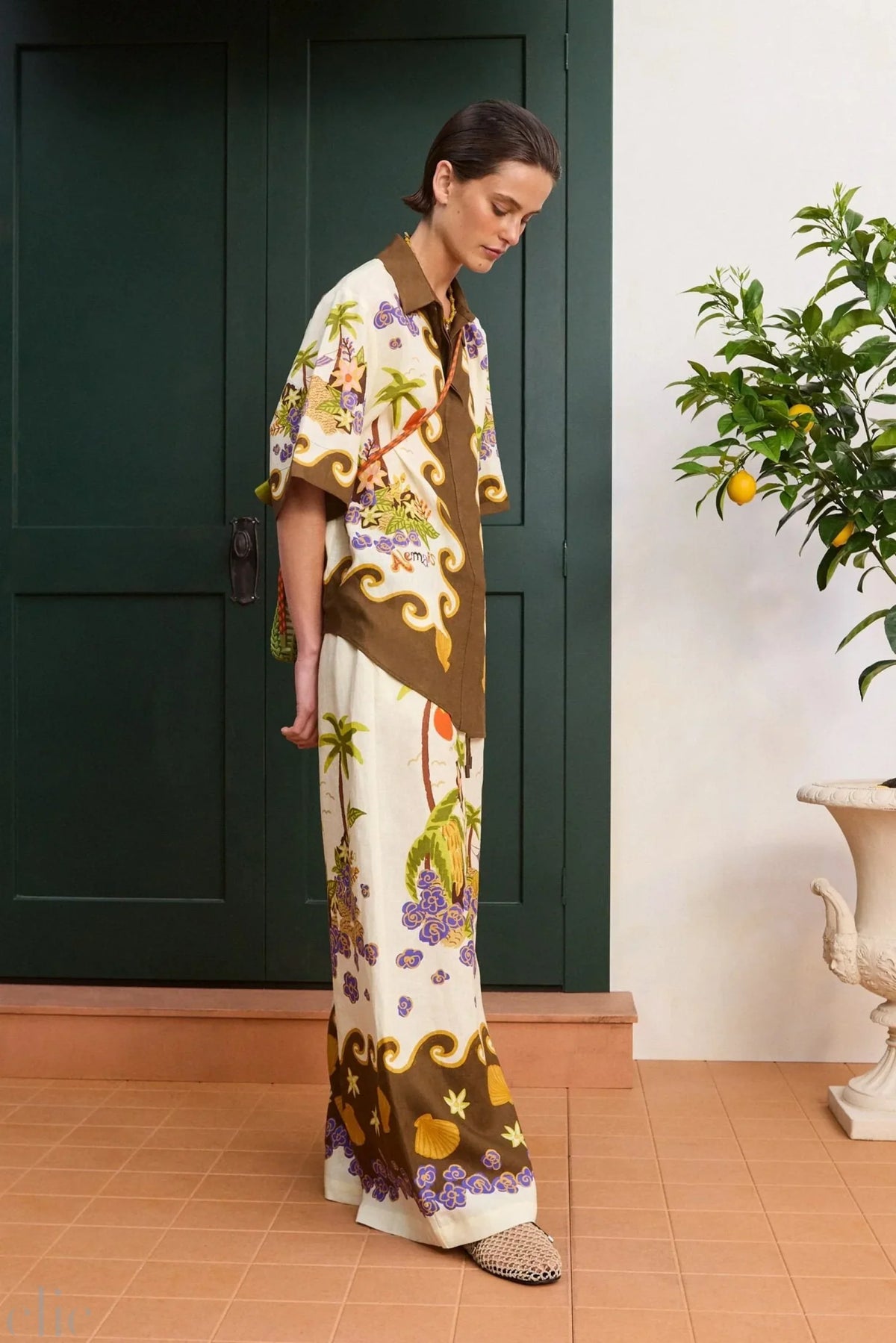 Island Cove Pant in Cream, from Alemais