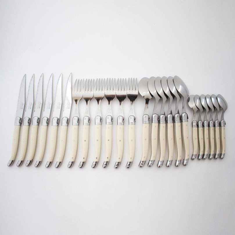 Laguiole 24 Piece Flatware Set in Ivory