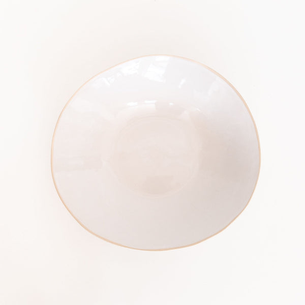Large Salad Bowl in Beach Sand White, from Wonki Ware