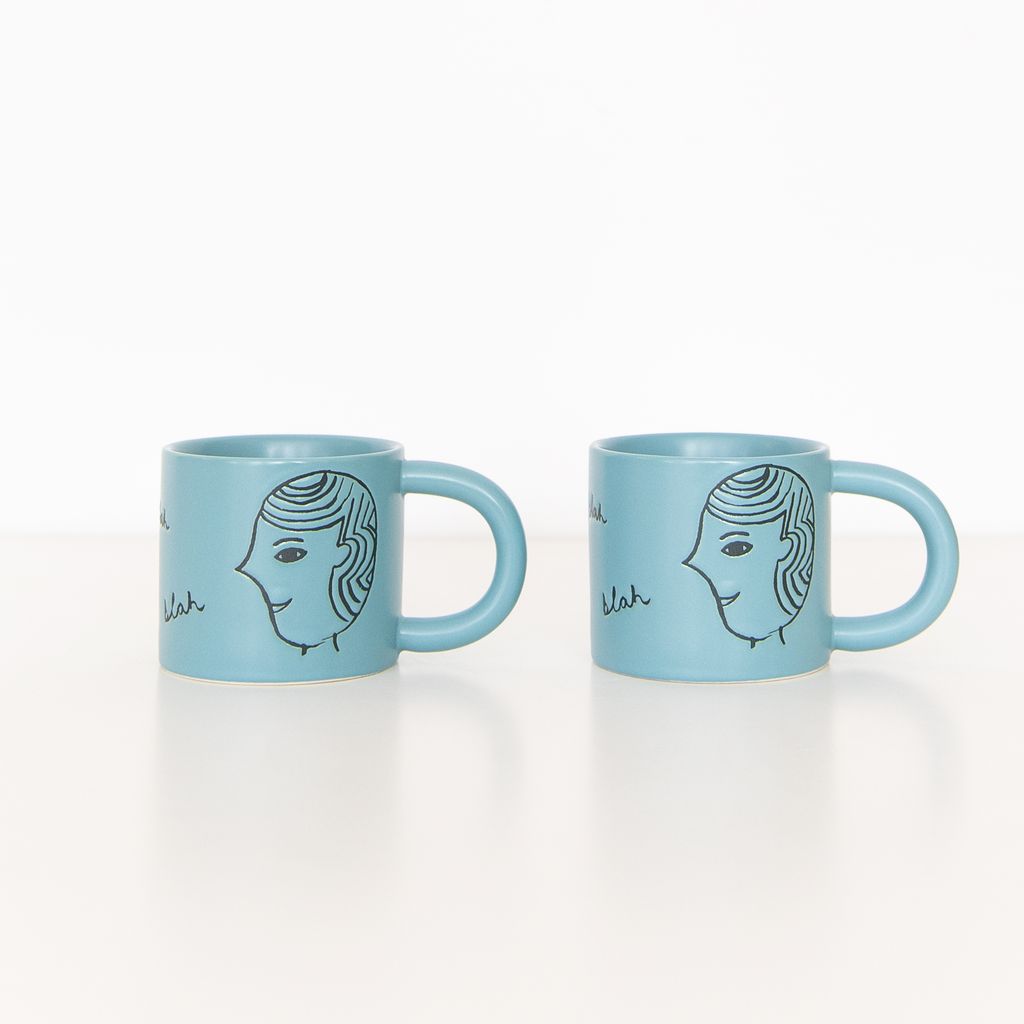 Face Mug in Blue, from Donna wilson