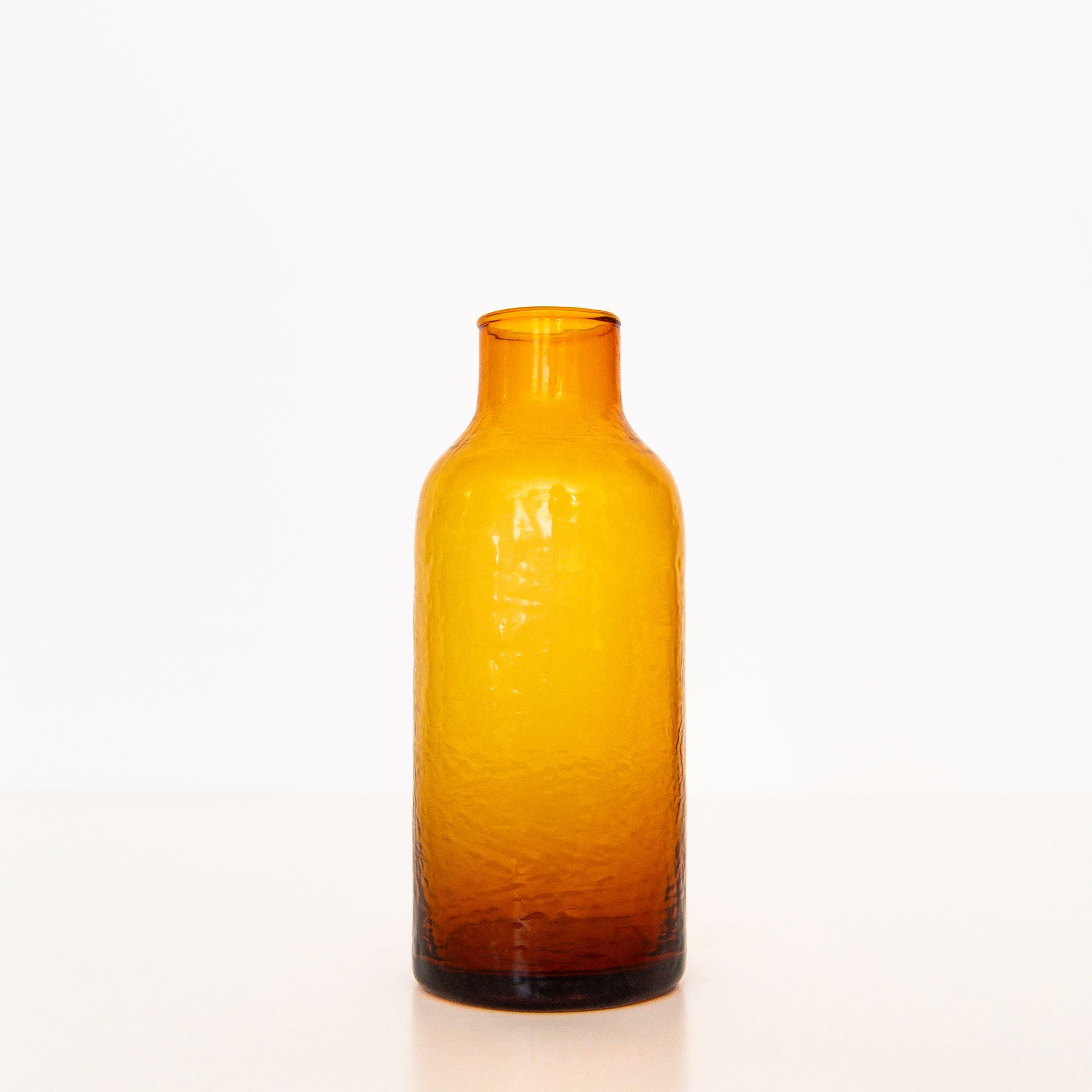 Handblown Hammered Glass Carafe in Amber, from Creative Women
