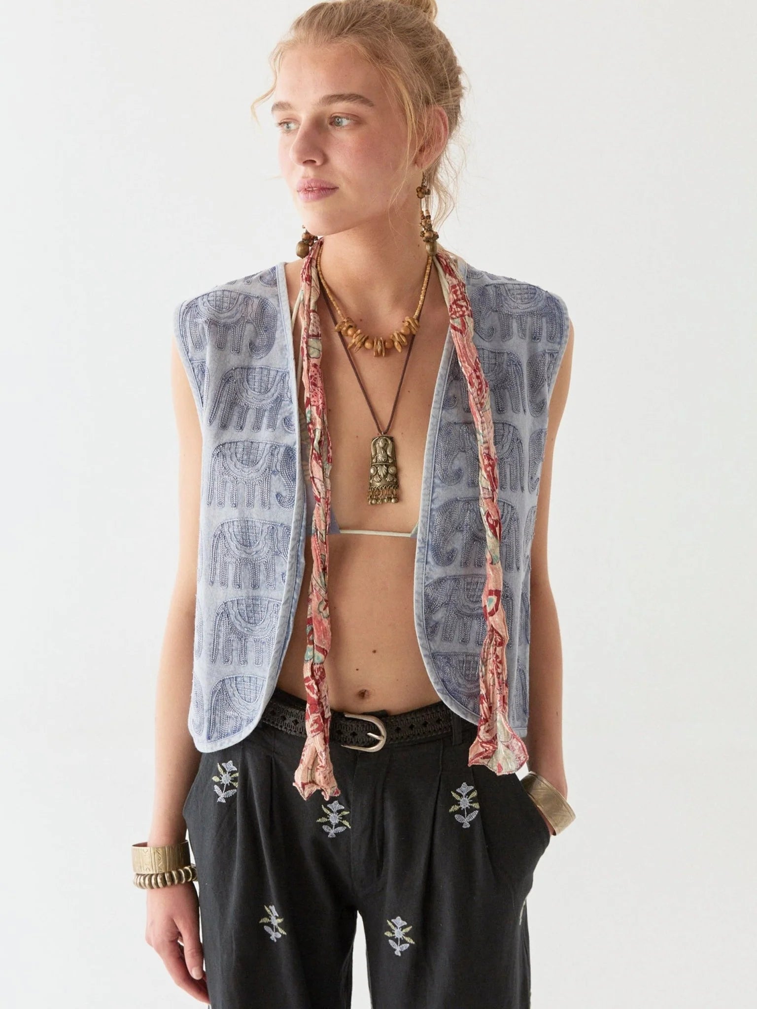Jack Elephant Vest in Blue, from Maison Hotel