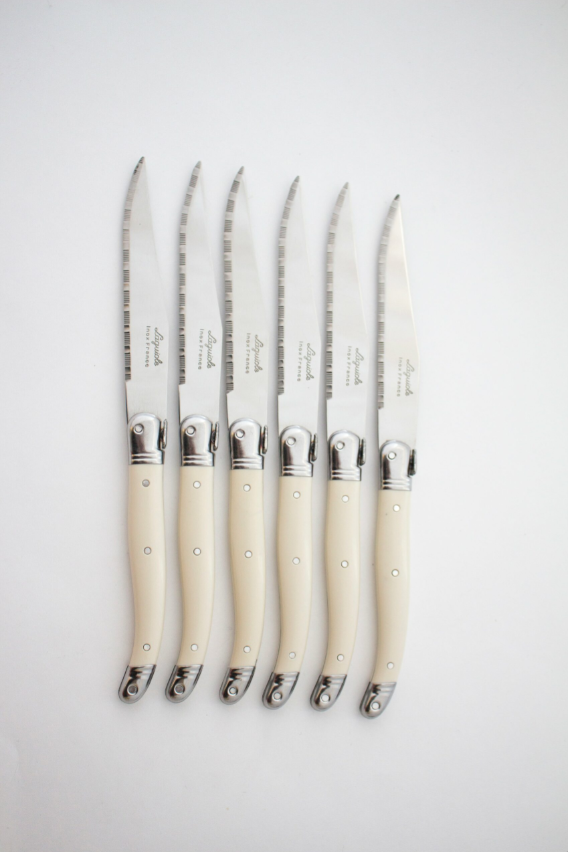Laguiole Steak Knives in  Ivory, from Jean Neron