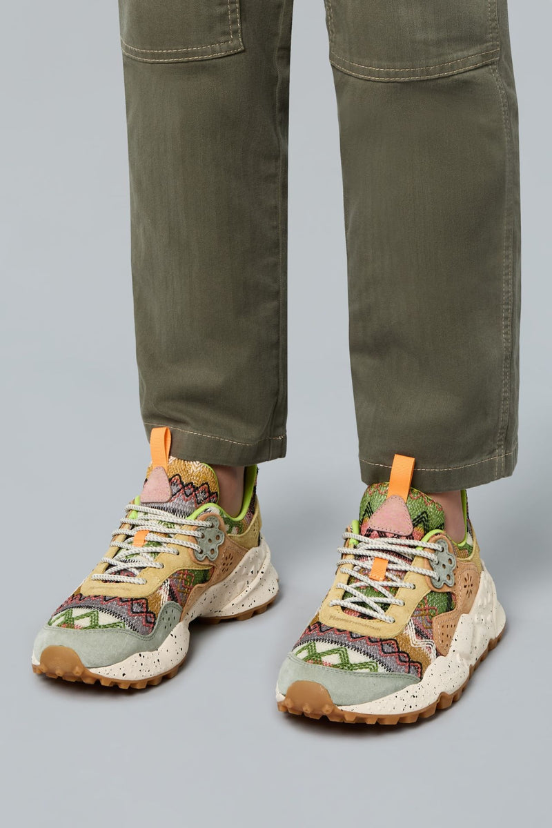 Kotetsu Sneakers in Grey & Peach, from Flower Mountain