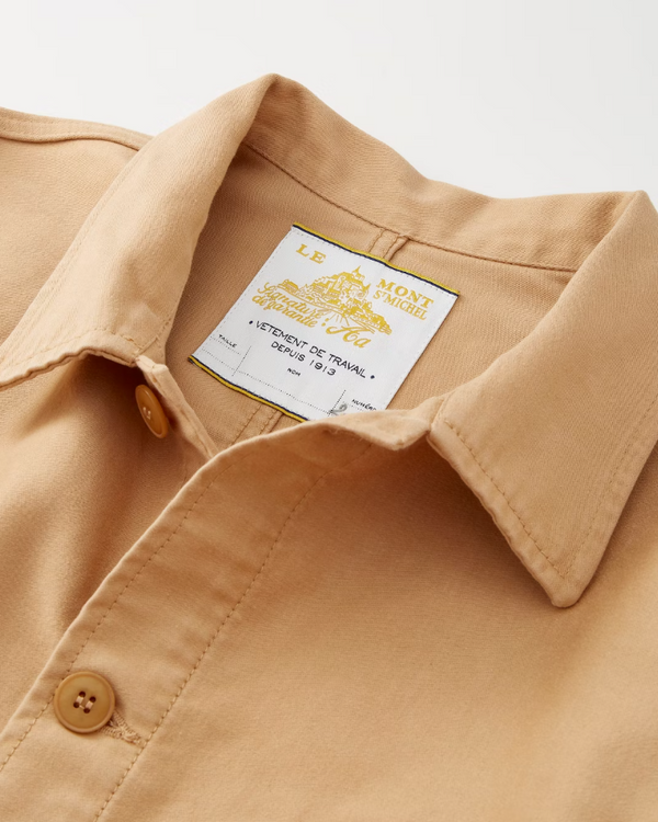 Moleskin Work Jacket in Kraft, from Le Mont Saint Michel