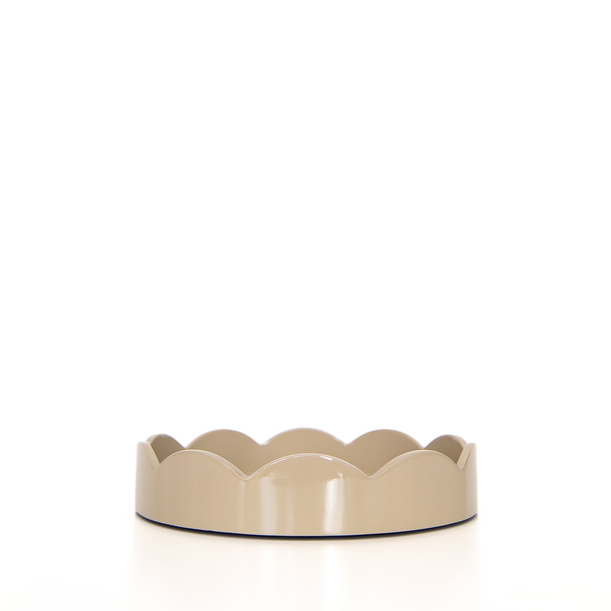 Round Scallop Tray in Cappuccino, from Avenida Home