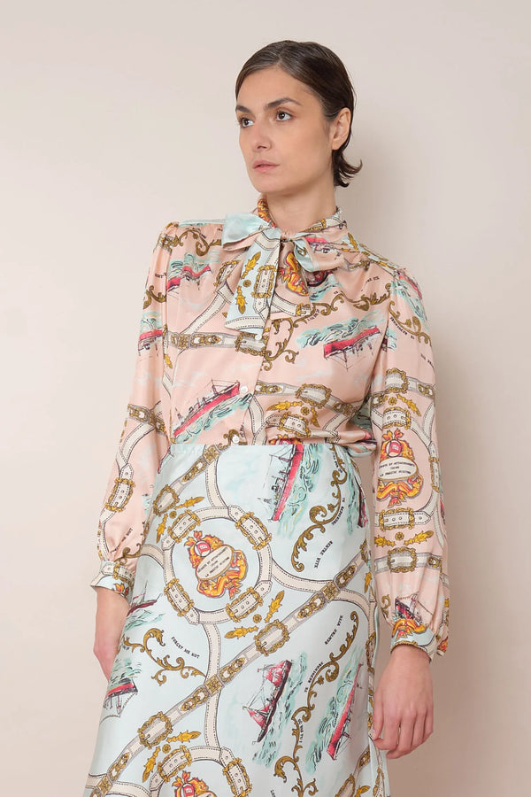 Francoise Blouse Mix Pink Attachement, from La Prestic Ouiston