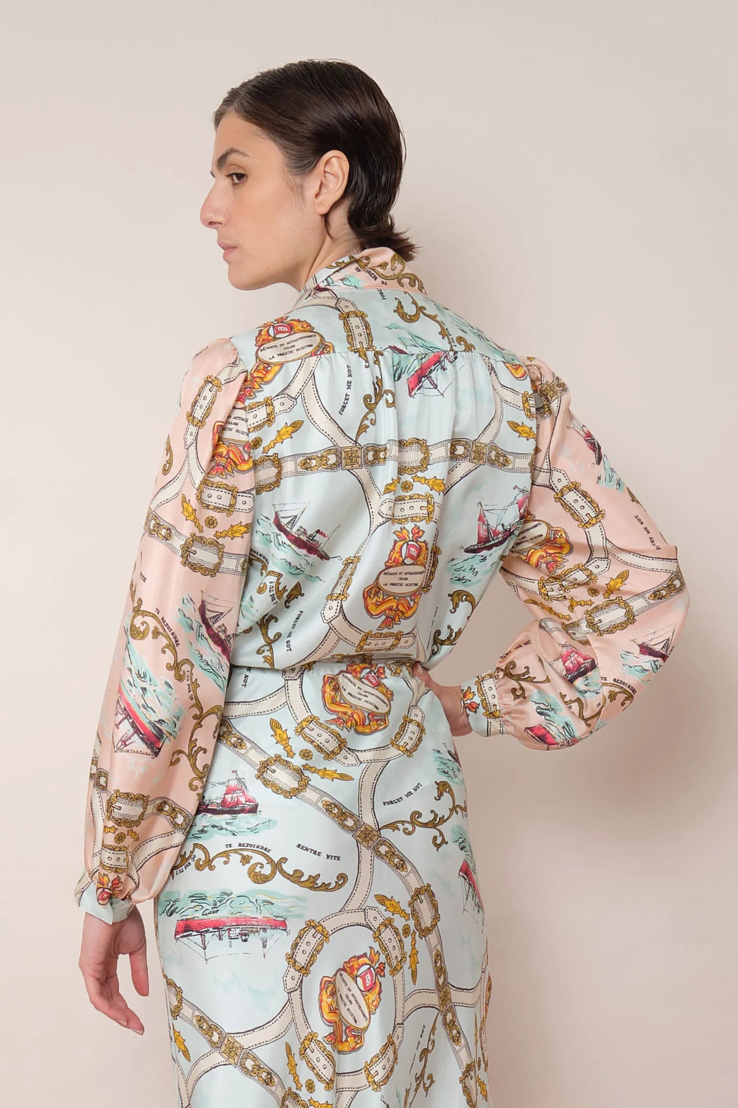 Francoise Blouse Mix Pink Attachement, from La Prestic Ouiston