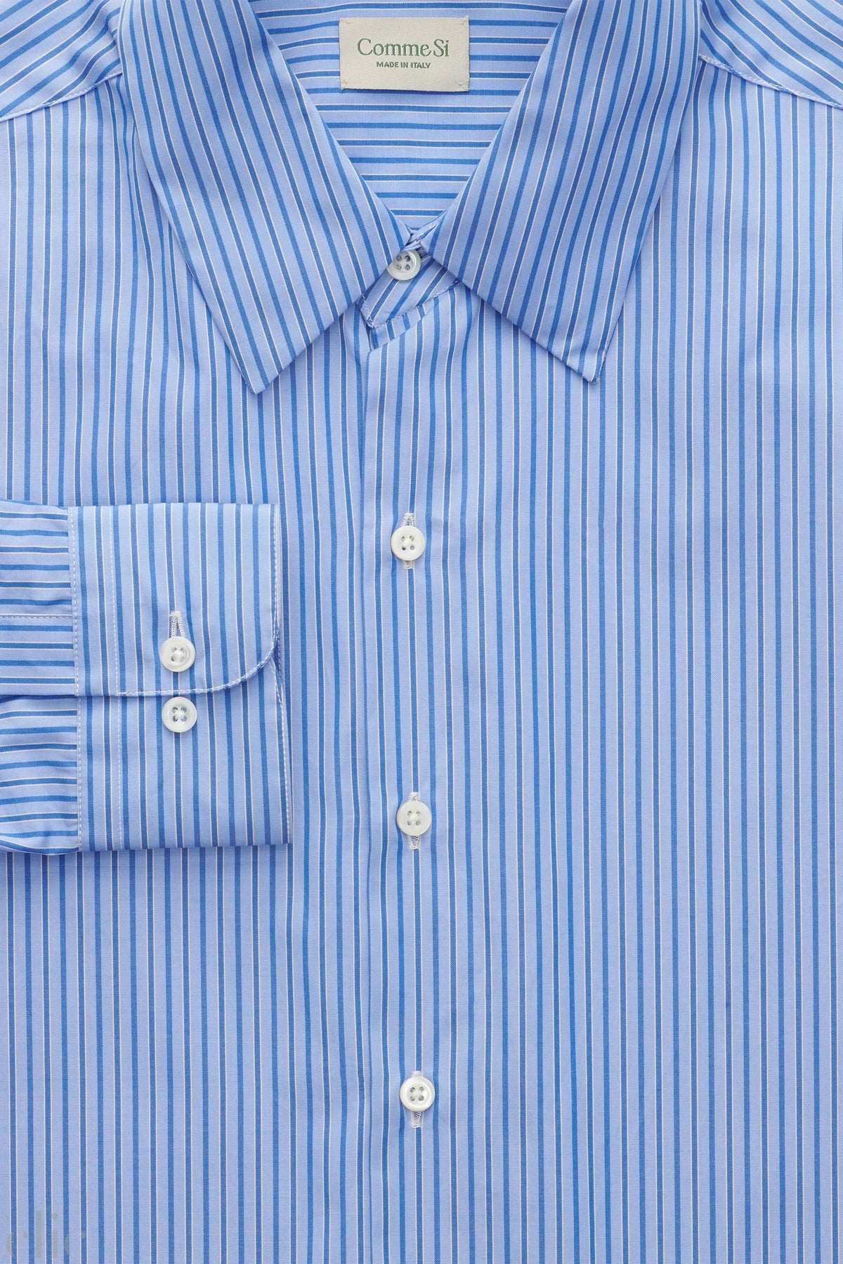 La Shirt Classica in Celeste Stripe, from Comme Si