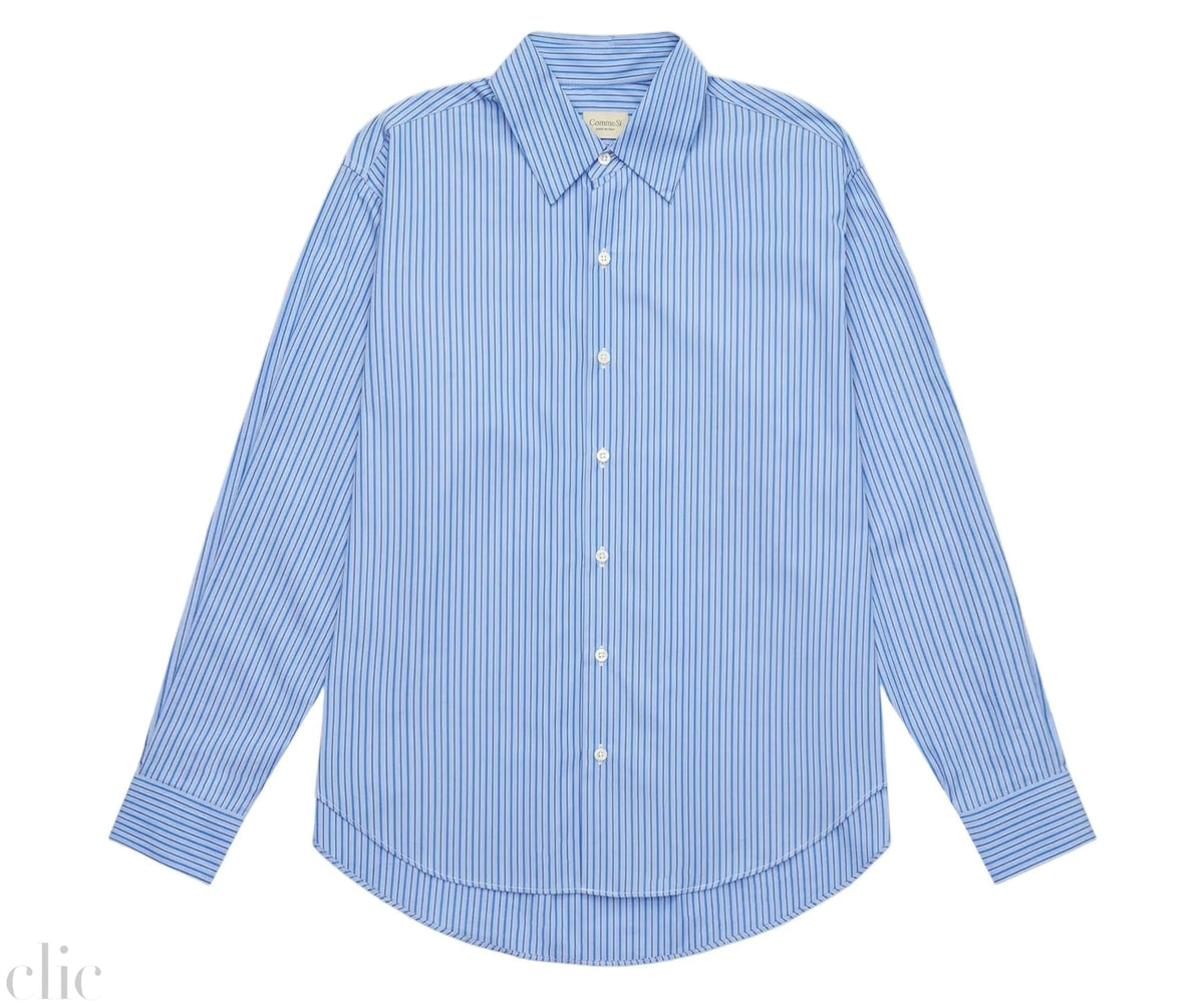 La Shirt Classica in Celeste Stripe, from Comme Si