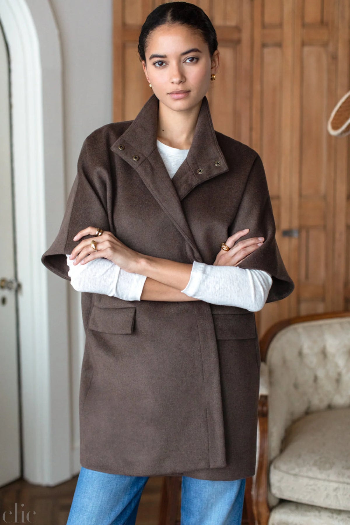 Layering Jacket in Bitter Chocolate, from Emerson Fry