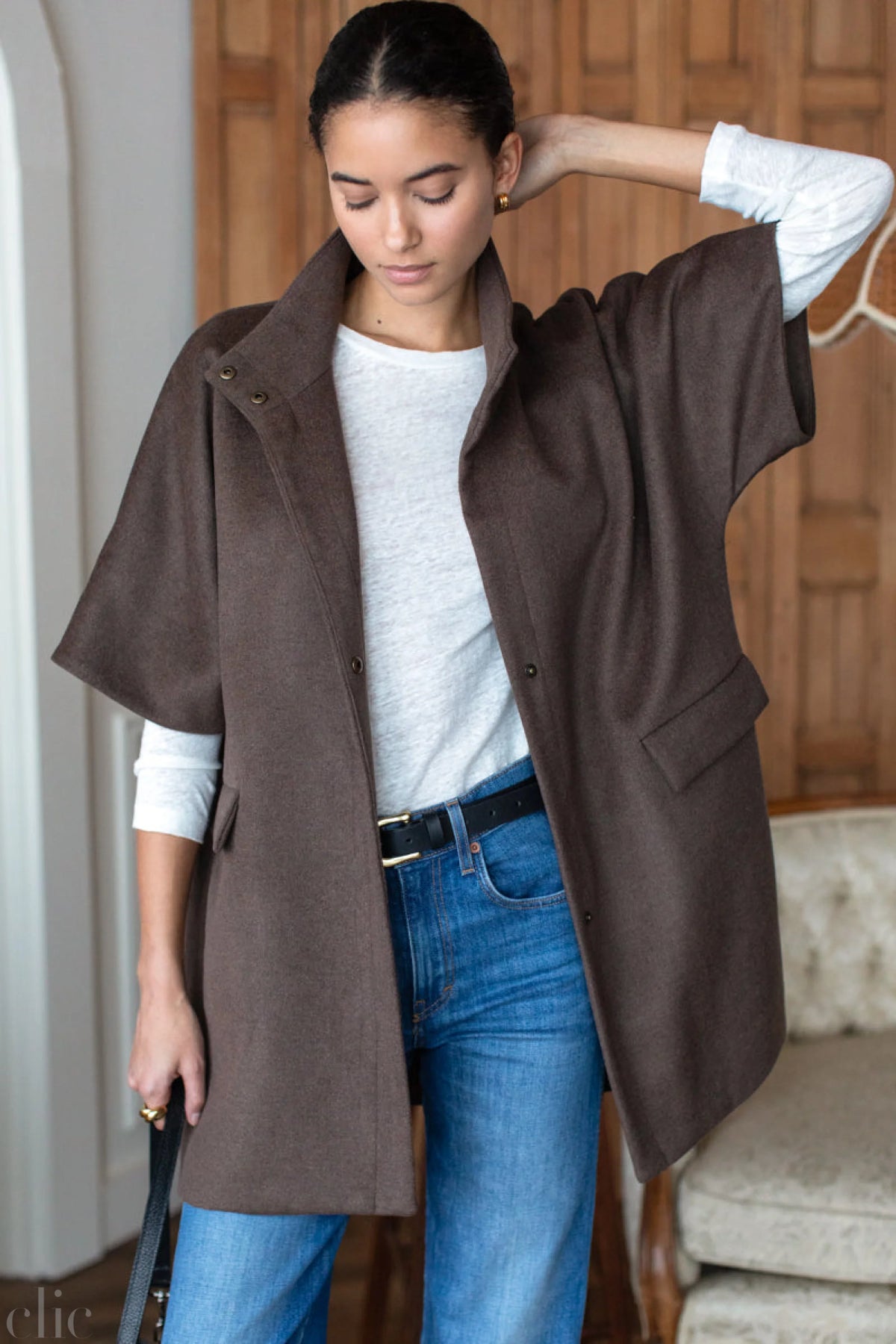 Layering Jacket in Bitter Chocolate, from Emerson Fry