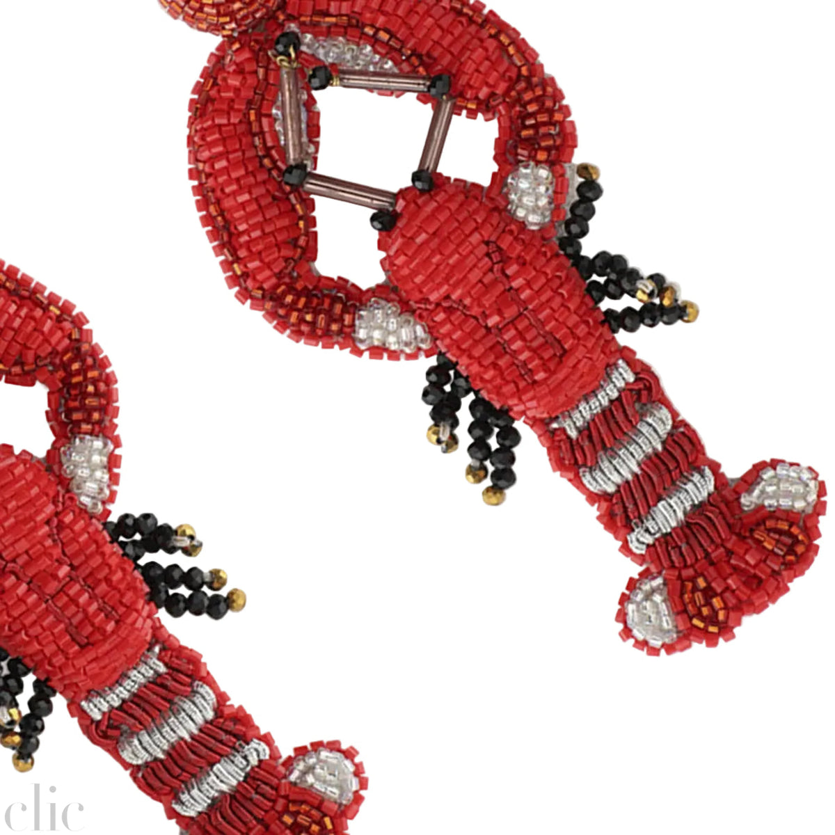 Lobster Earrings in Red, from Olivia Dar