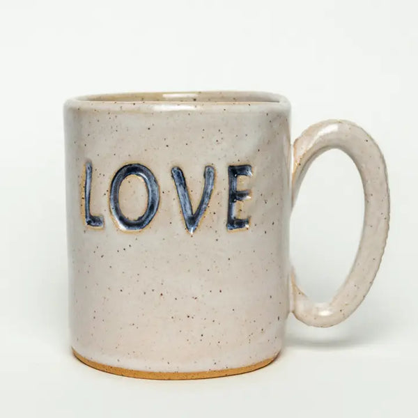 Ceramic 'Love' Mug, from White Squirrel Clayworks