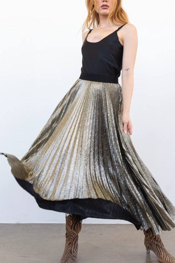 Glitter Tulle Layer Skirt in Gold, Loyd ford