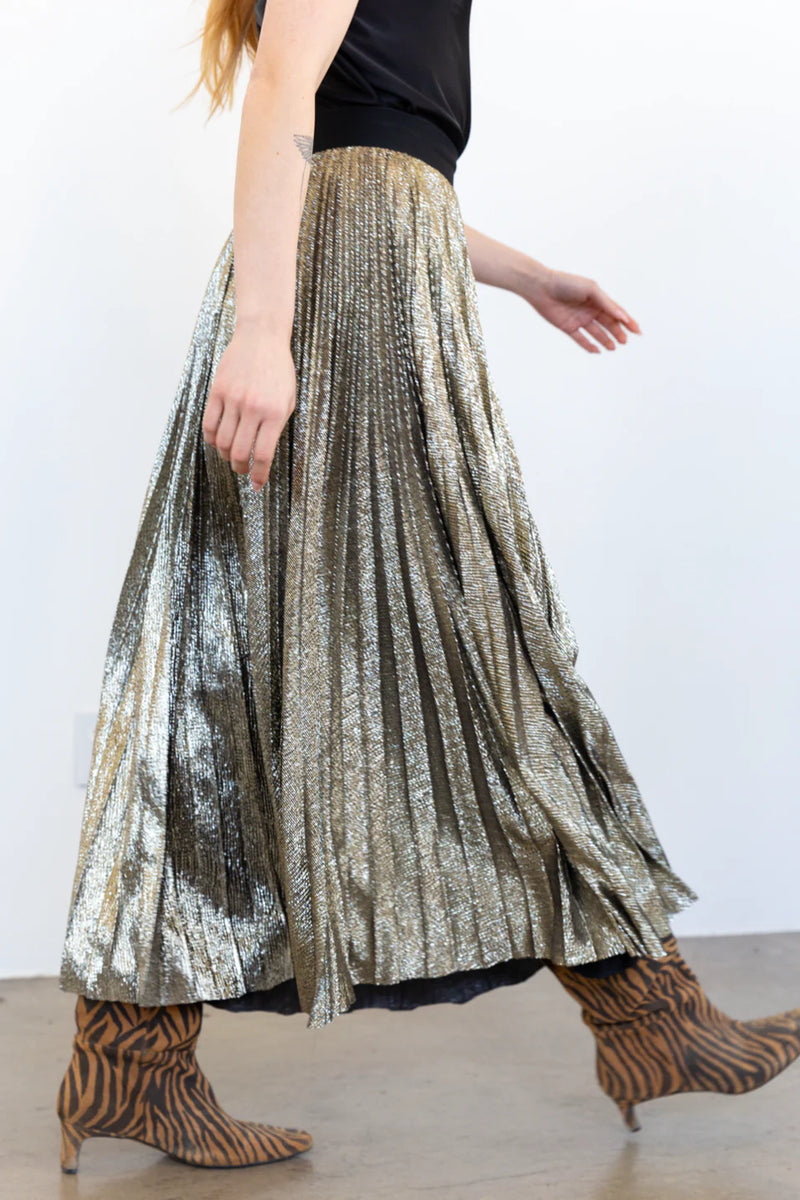 Glitter Tulle Layer Skirt in Gold, Loyd ford