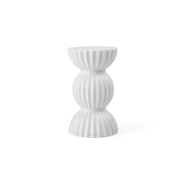Large Tura Candleholder in White, from Lyngby Porcelaen