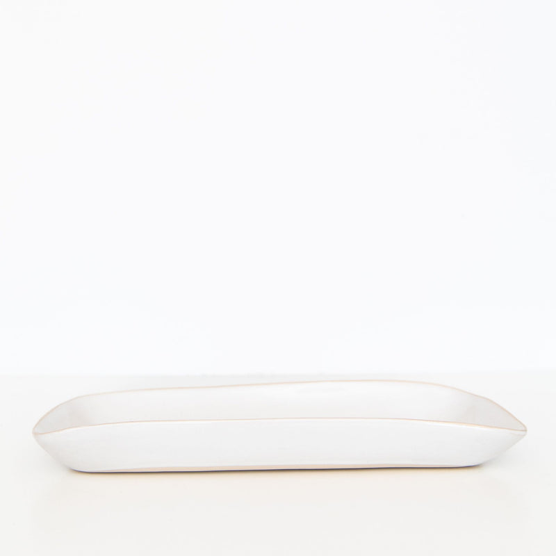 Rawn Platter in Beach Sand White, from Wonki Ware
