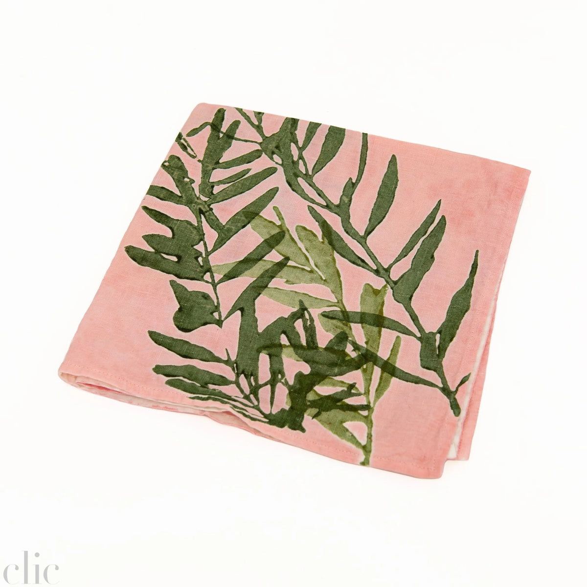 Leccino Verde Napkin in Rosa, from Bertozzi