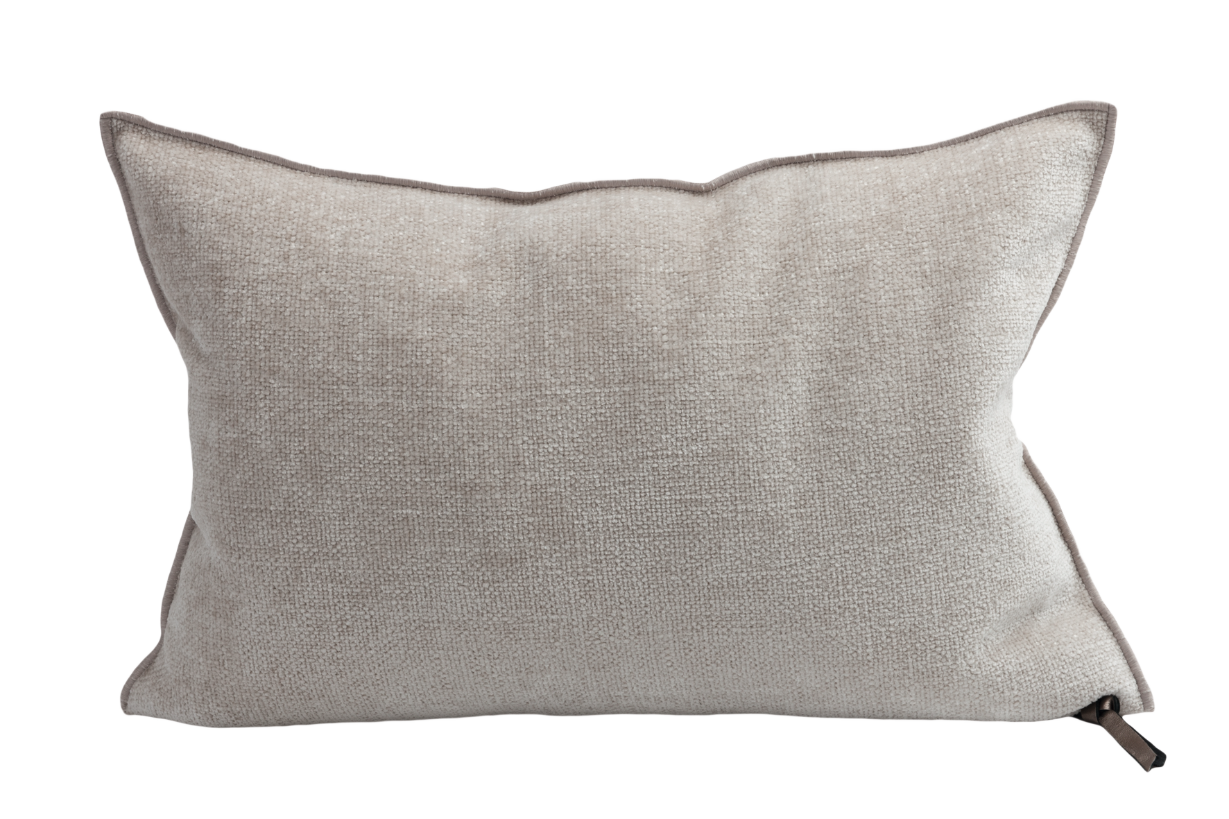 Visconti Chenille Tourterelle Pillow 16x24, from Maison de Vacances