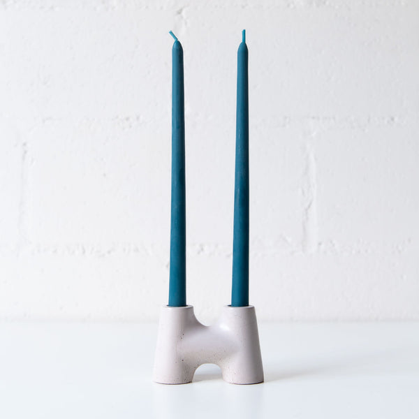 Every Day Taper Candles in Blue Slate, from Greentree Home