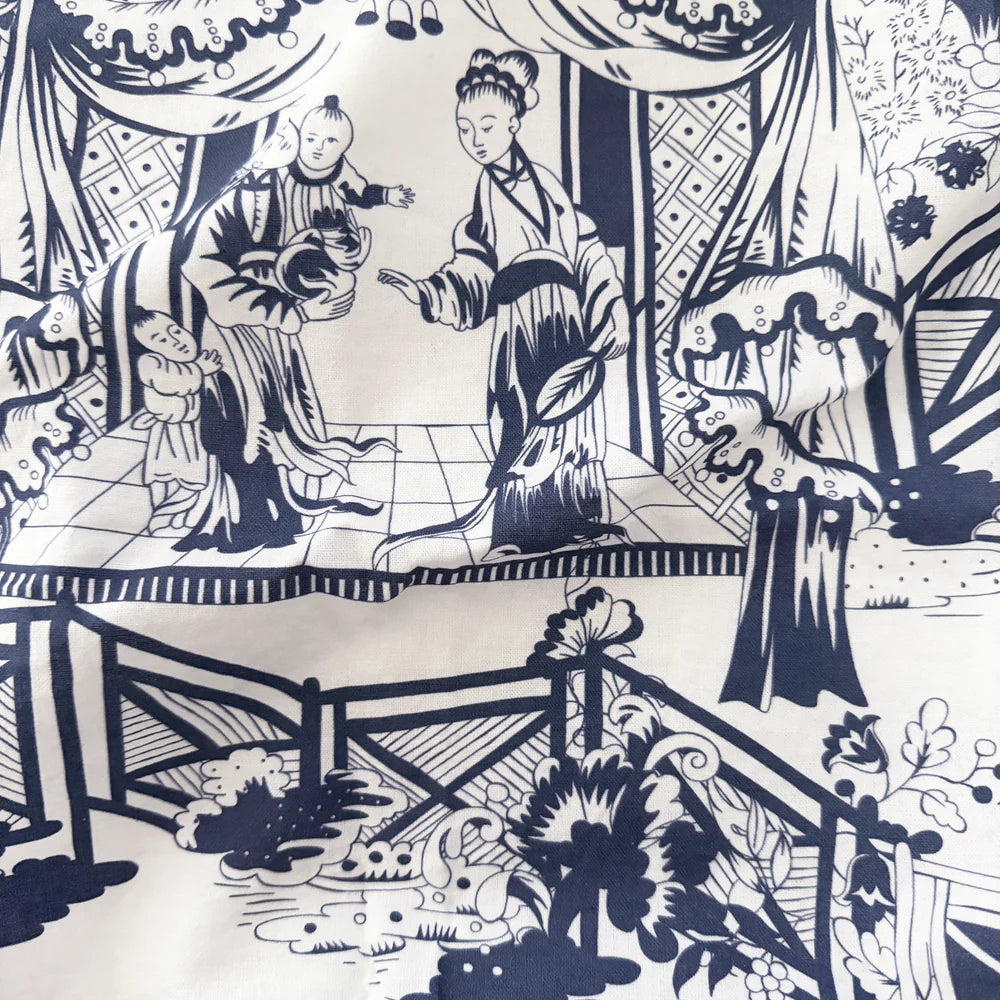 River Linen Tablecloth in Jade, from Duggan Soociety