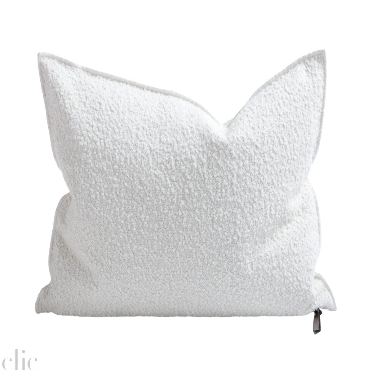 Canvas Wooly 26x26 Pillow in Blanc, from Maison de Vacances
