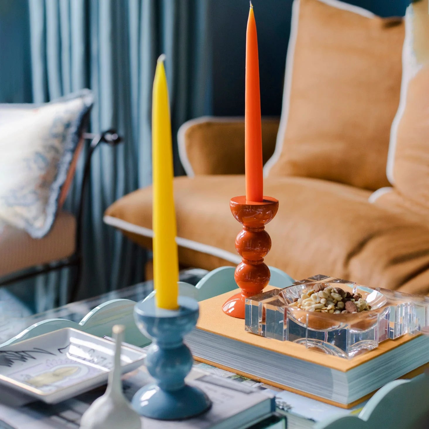 Bobbin Candle Stick in Orange, from Addison Ross
