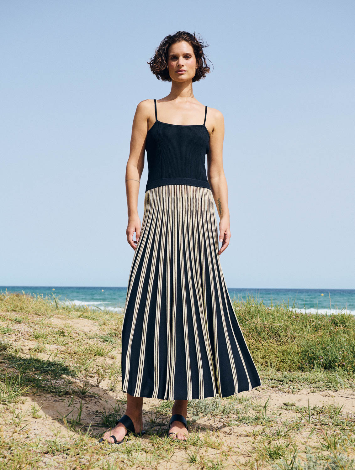 Midi Dress with Thin Straps, from Sita Murt