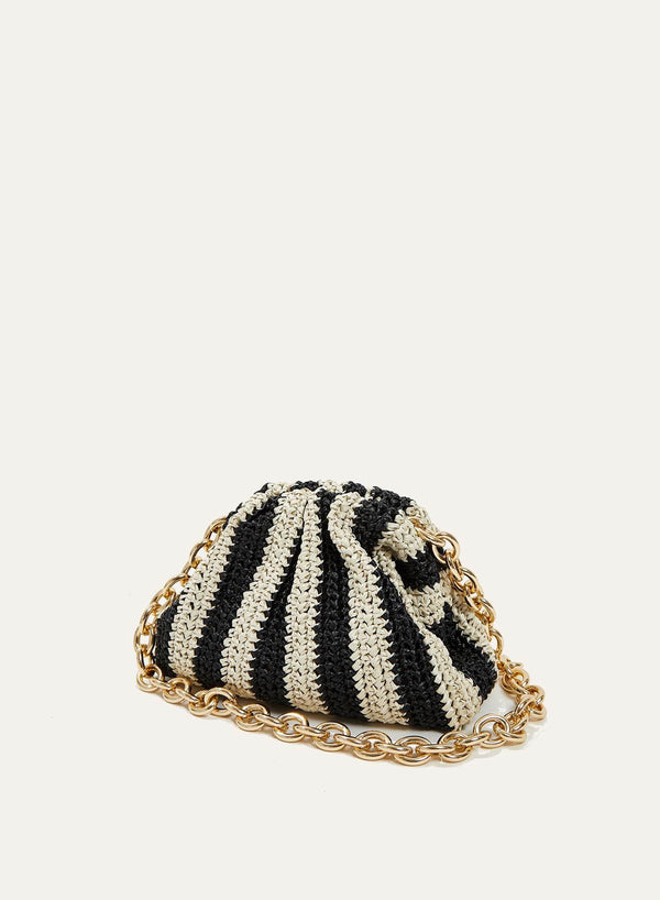 Mini Game Crochet Clutch in Black, from Maria La Rosa