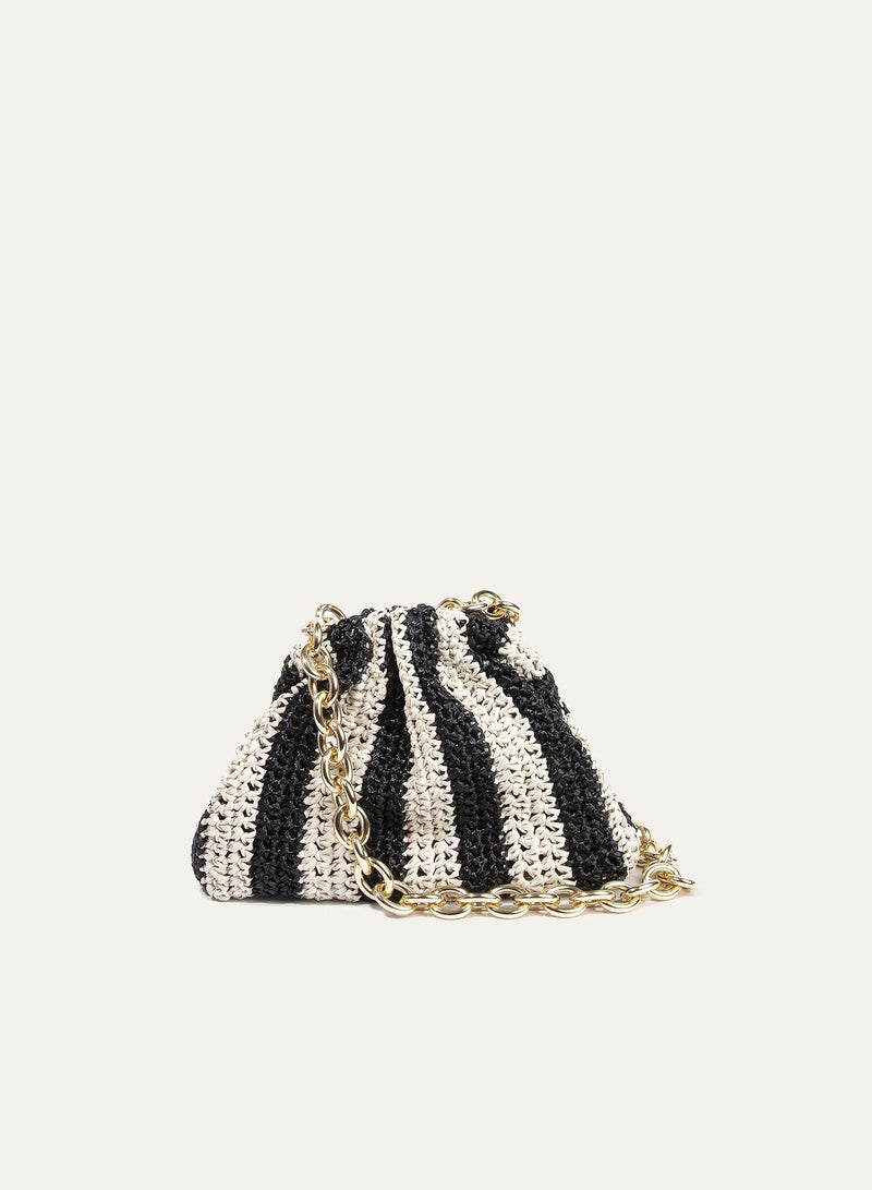 Mini Game Crochet Clutch in Black, from Maria La Rosa