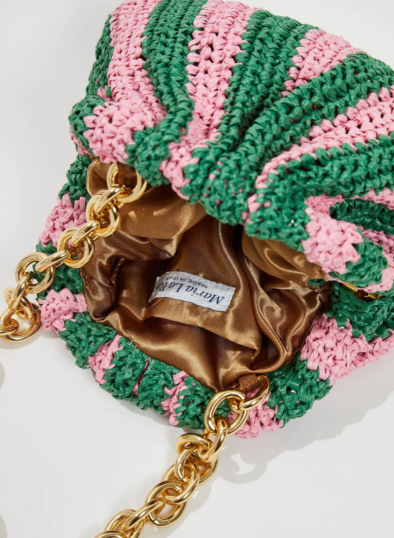 Mini Game Crochet Clutch in Green, from Maria La Rosa