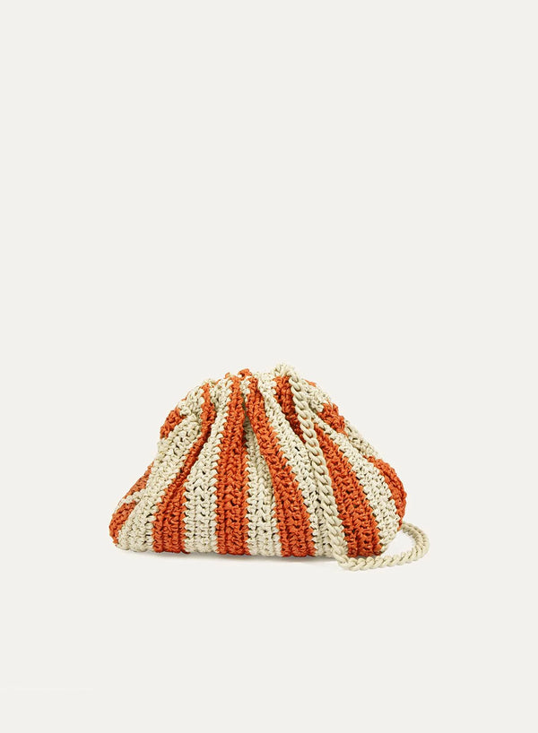 Mini Game Crochet Clutch in Orange, from Maria La Rosa