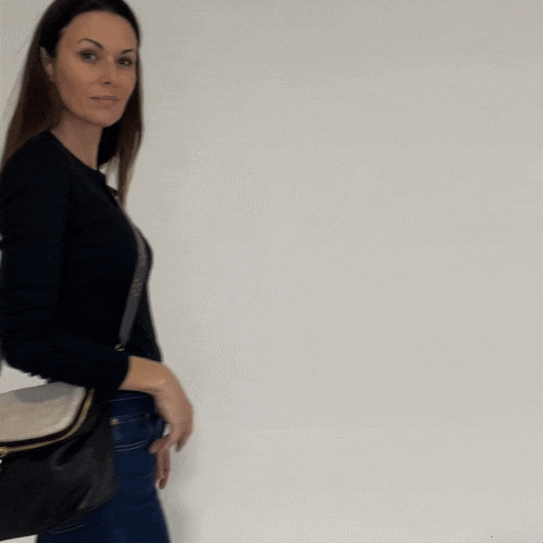 Mini Rough Night Crossbody in Natural Shearling and Black Leather, from Kempton & Co.