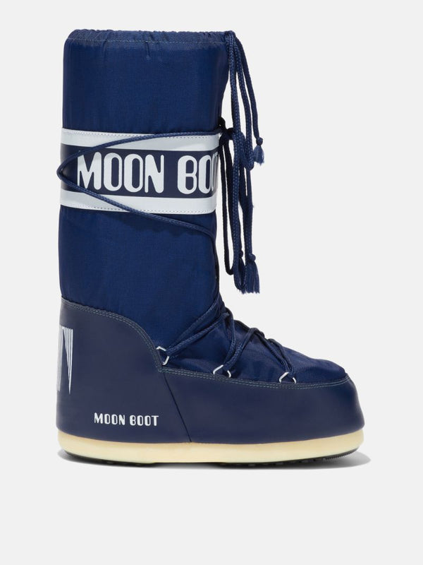 Icon Nylon High Boots in Blue, from Moon Boot