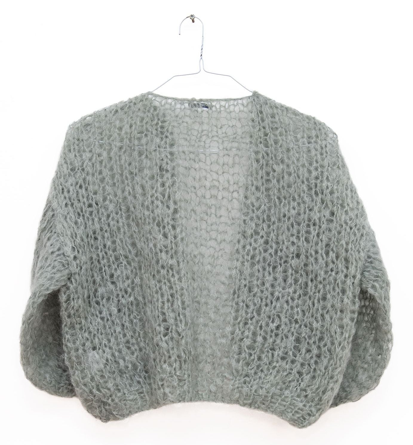 Light Mohair Bomber Cardigan in Menthol, from Maiami