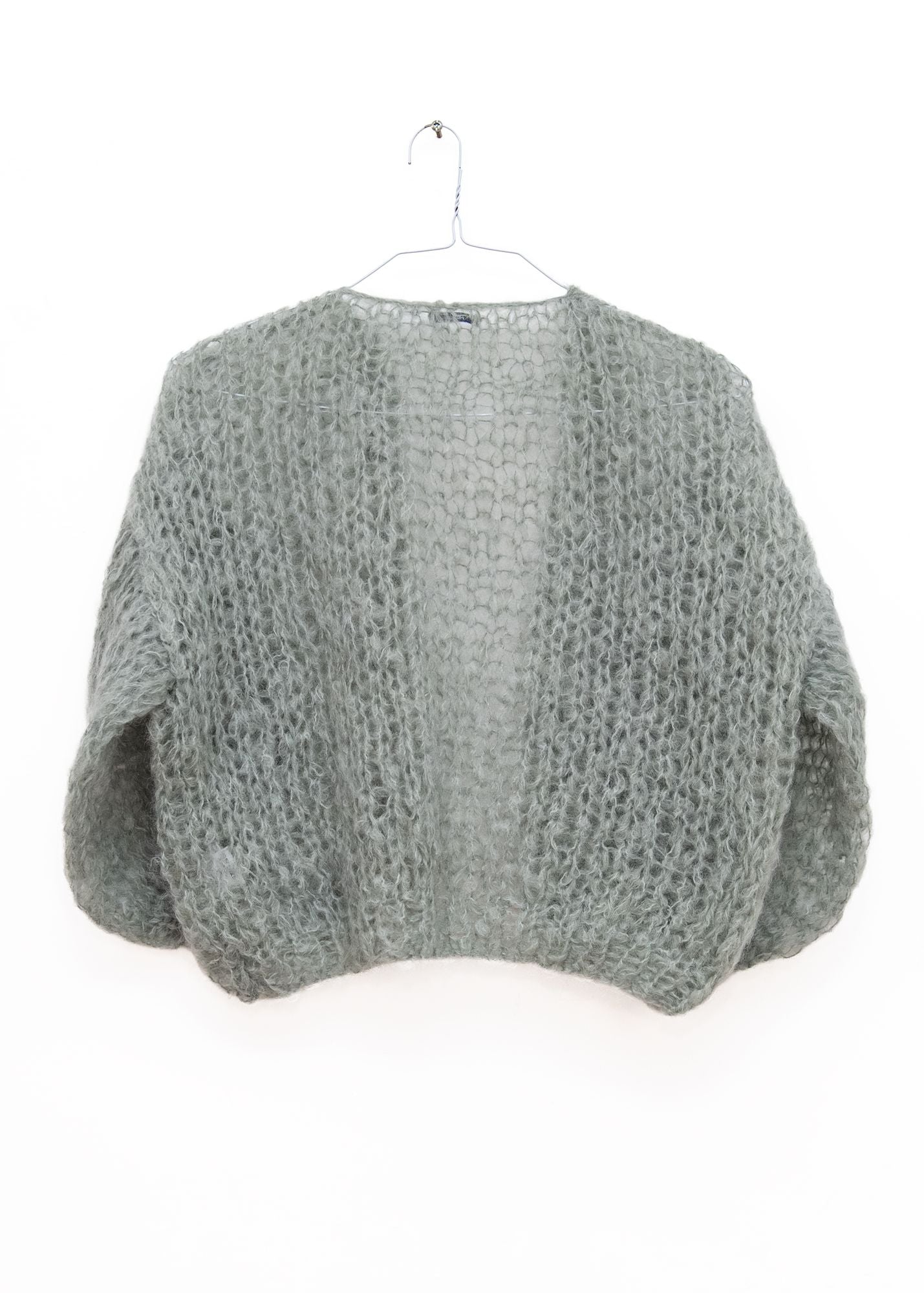 Light Mohair Bomber Cardigan in Menthol, from Maiami