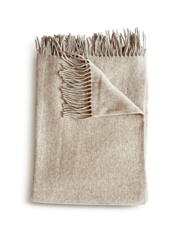 100% Cashmere Throw in Muslin, from Evangeline Linens