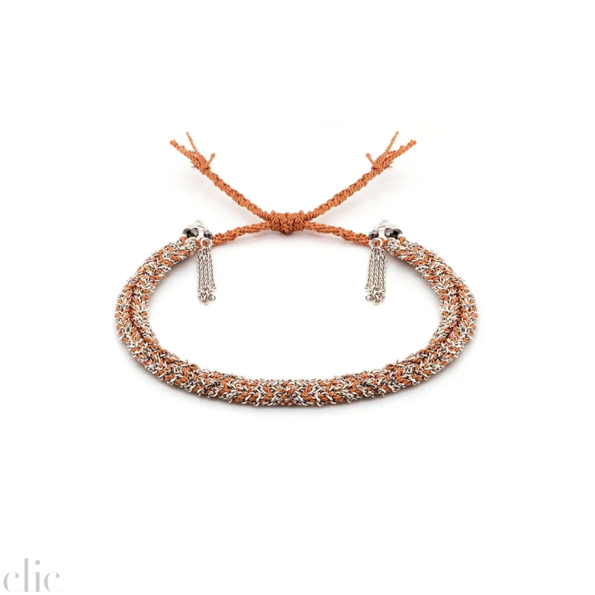 MLS 183 Crystal Bracelet in Silver & Caramel, from Marie Laure Chamorel