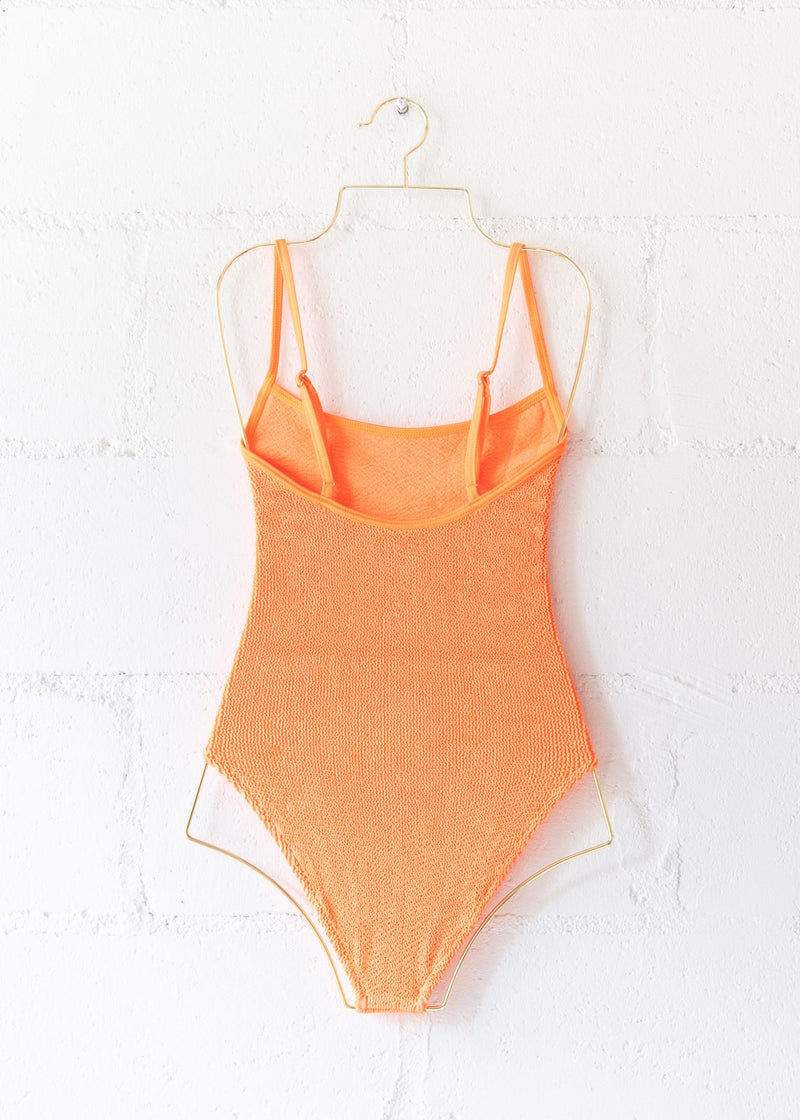 Monte Carlo One Piece Swimsuit in Tangerine, from Love & Bikinis