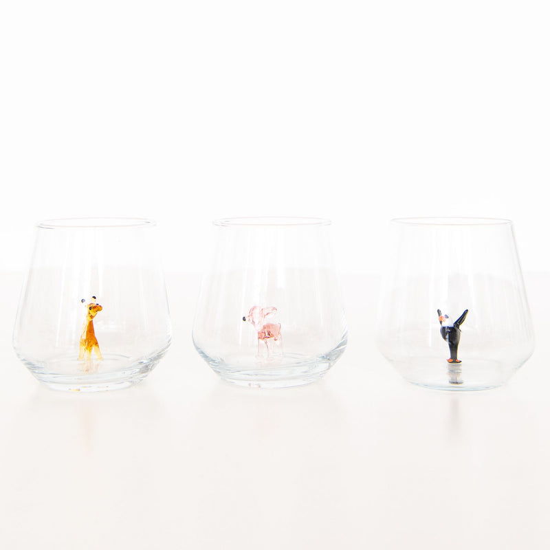 Safari Drinking Glass Set, from Minizoo
