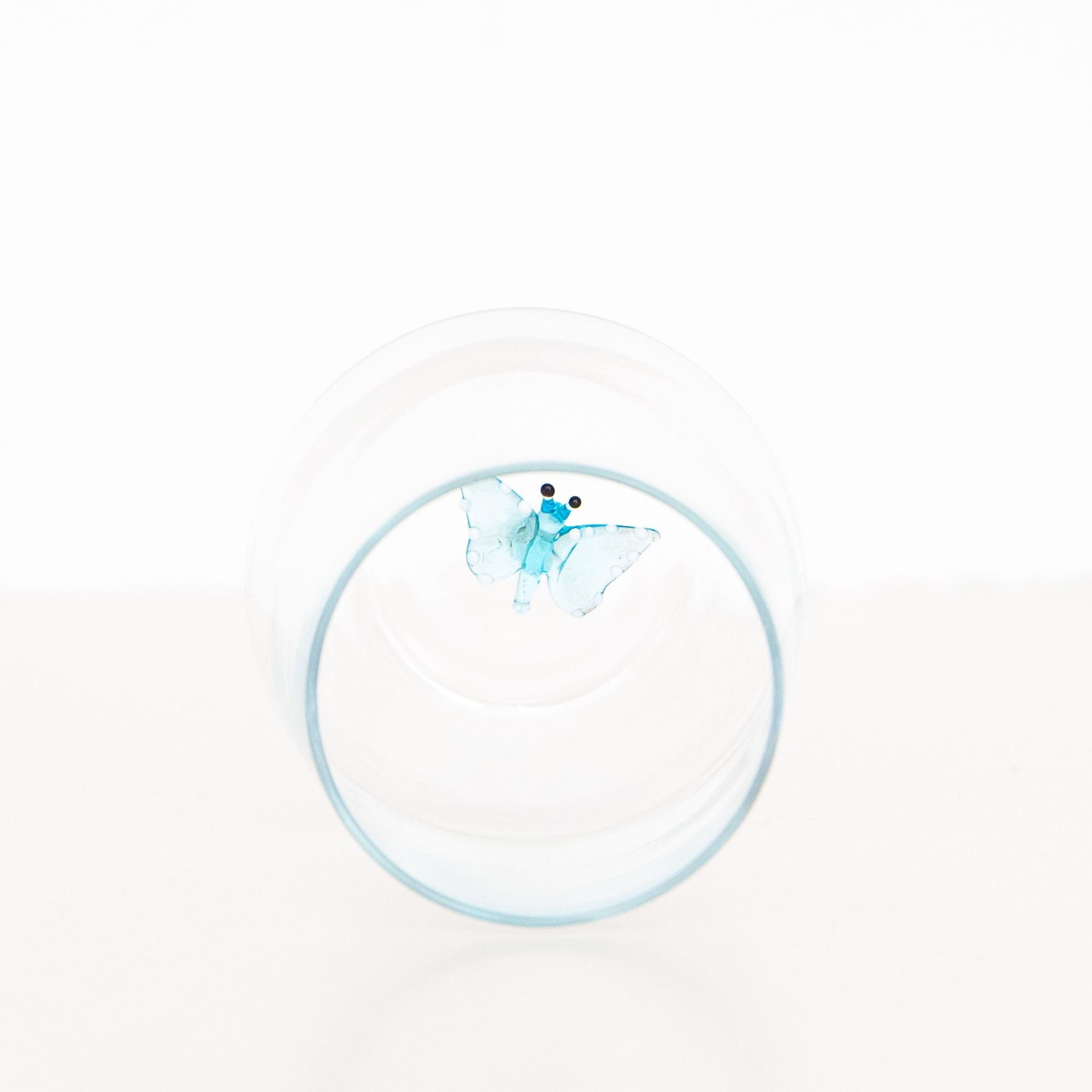 Butterfly Drinking Glass in Blue, from Minizoo