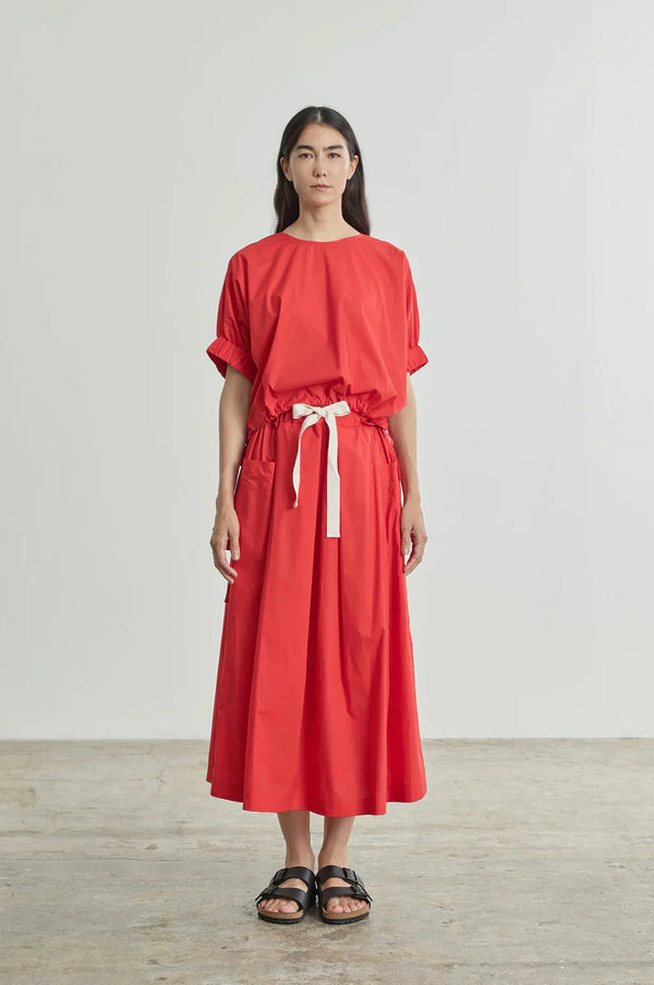 Dumbo Poplin Skirt in Red, from Nicholson & Nicholson