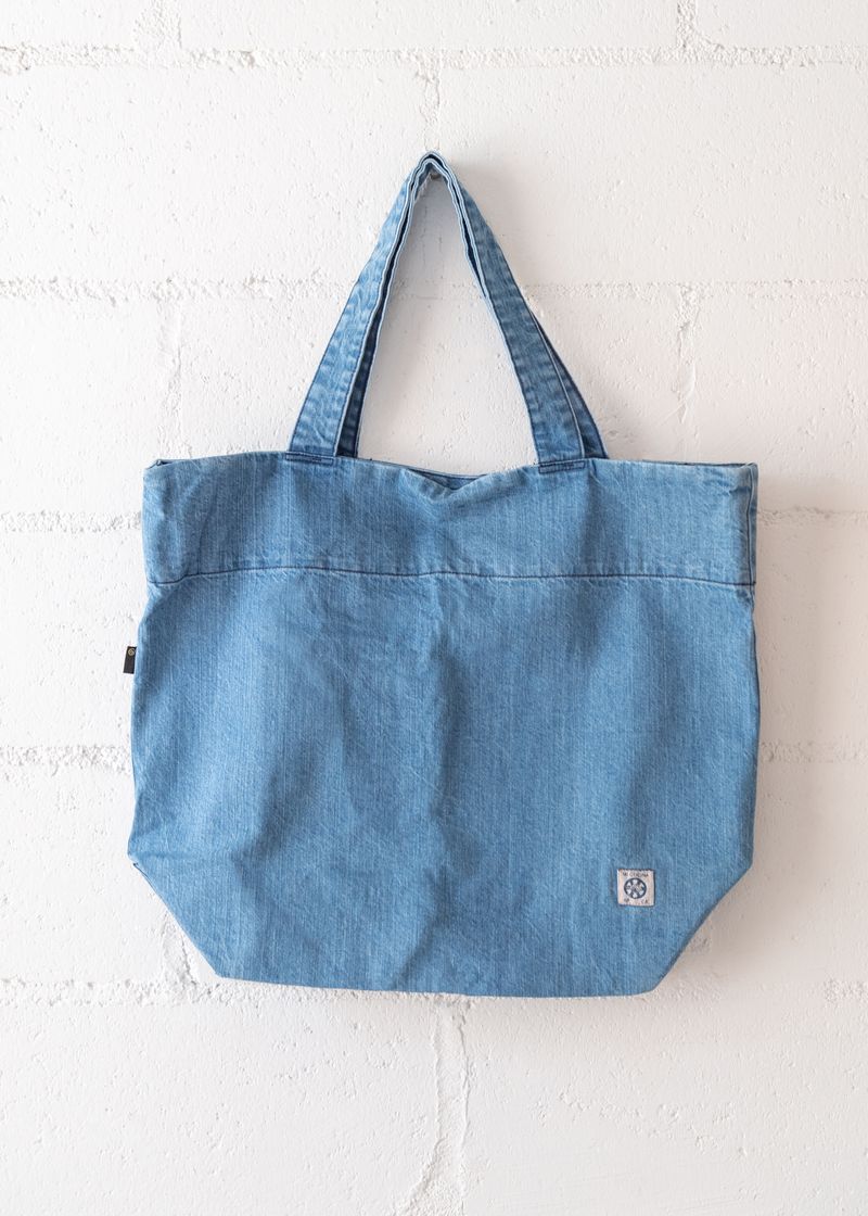 Denim Tote Bag in Light Vintage, from Mi Cocina