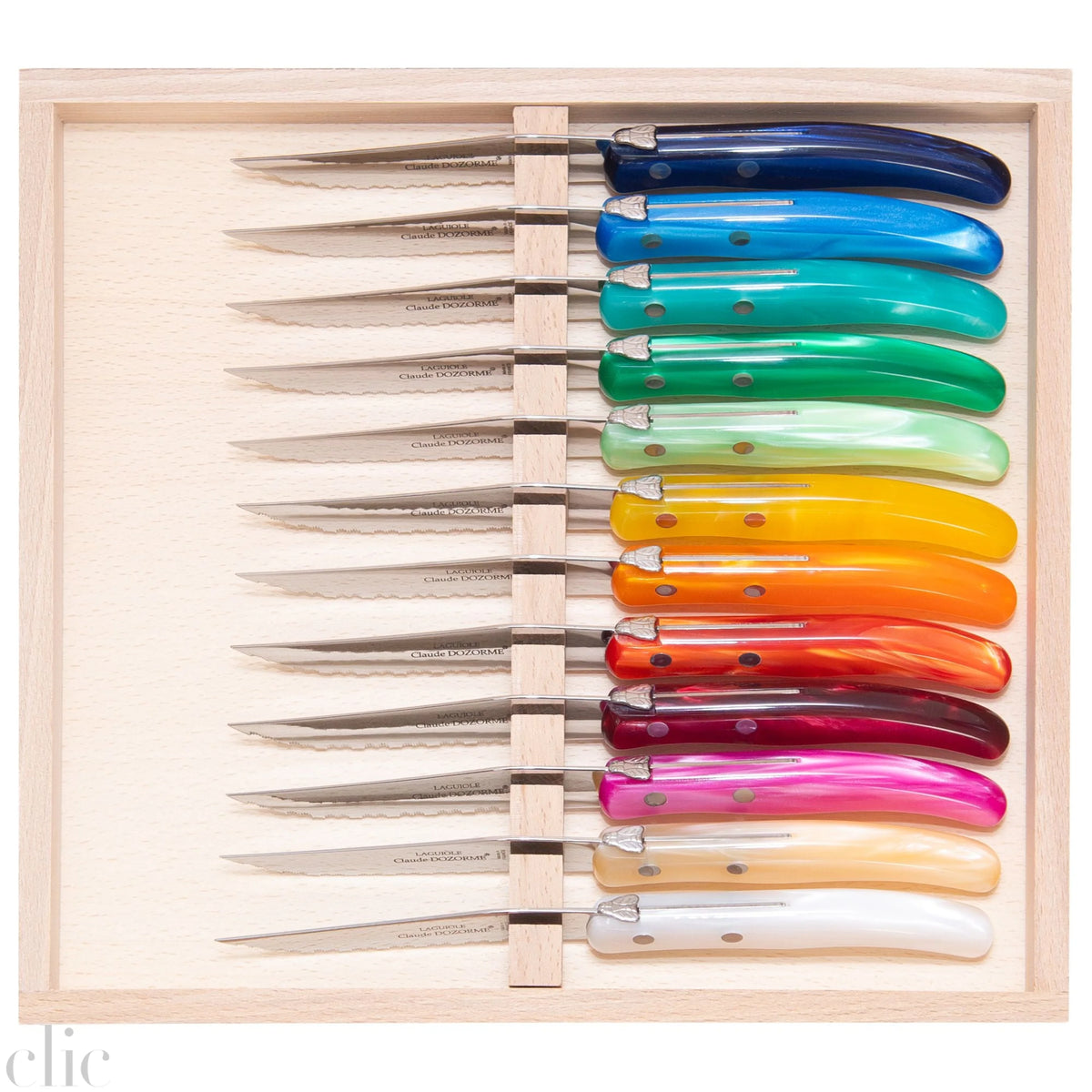 Box of 12 Berlingot Steak Knives, from Claude Dozorme